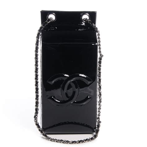 CHANEL Patent Milk Carton Bag Black 71758